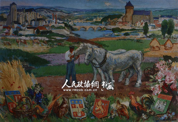 （2）阿爾伯特·雷諾阿  緬因州  24x12cm  布面油畫_副本