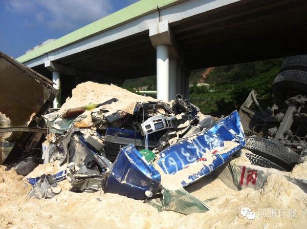 被壓的車輛。