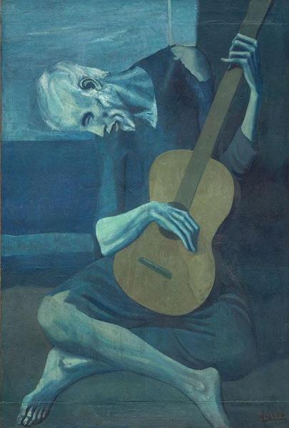 The Old Guitarist，1903–04，畢加索