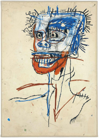 讓-米歇爾·巴斯奎特（Jean-Michel Basquiat），《無題，狂人頭像》（Untitled，Head of Madman），1982 圖片：Courtesy Sotheby`s