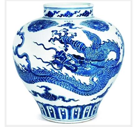 明宣德青花五爪云龍紋大罐