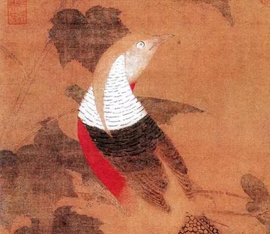 《芙蓉錦雞圖》，絹本設色，縱81.5厘米，橫53.6厘米，

　　現(xiàn)藏北京故宮博物院