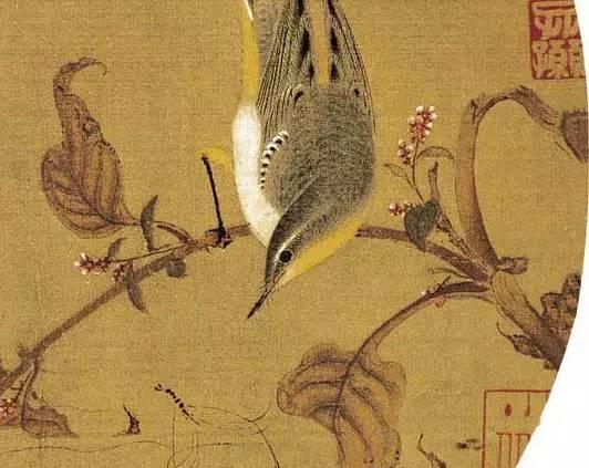 《紅寥水禽圖》，宋，徐崇矩，紈扇，絹本設色，縱25.1厘米，橫26.8厘米