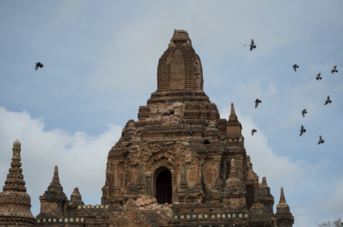 受損的Tayoke Pyay神廟。圖片：YE AUNG THU AFP Getty Images