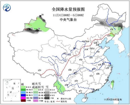 華北中南部等地有中到重度霾新疆北部局地有暴雪