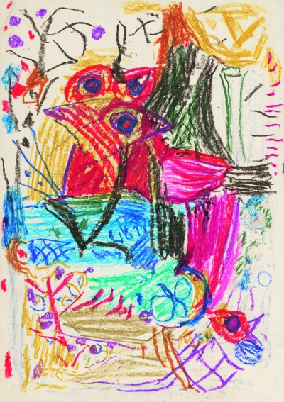 無題183（紙本蠟彩） 18.8×13厘米 吳大羽