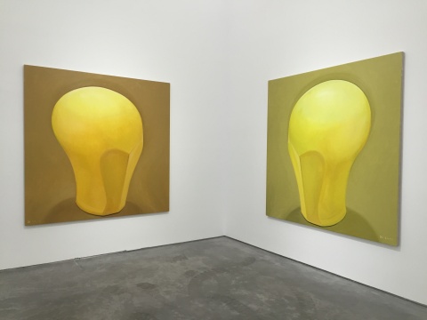 張慧，光照1、2，布面油畫，200×200cm，2016