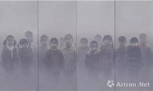 心境 No.45， 180 x 300 cm （四聯(lián)畫），布面油畫， 2016