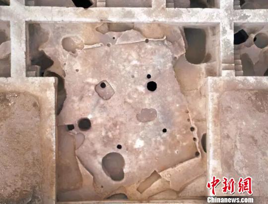 桃園遺址F2房址俯視全景?！∩轿魇】脊叛芯克峁z