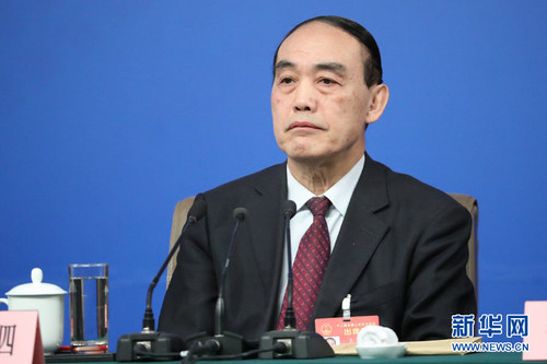 圖為環(huán)境與資源保護(hù)委員會(huì)副主任委員袁駟。新華網(wǎng)中國政府網(wǎng) 孫韜 攝