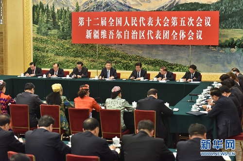 習(xí)近平參加新疆代表團(tuán)審議