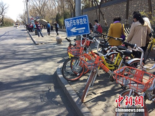 共享單車越來越多，出現(xiàn)在大街小巷。<a target='_blank' href='http://www.chinanews.com/' >中新網(wǎng)</a> 吳濤 攝