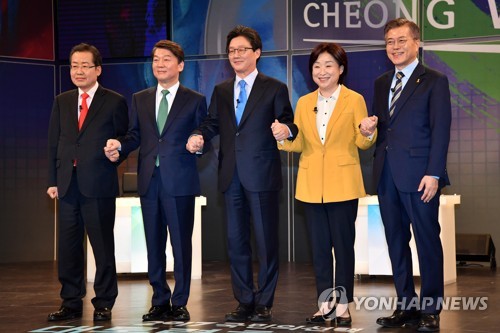 資料圖：韓國大選5位主要候選人。（圖片來源：韓聯(lián)社）