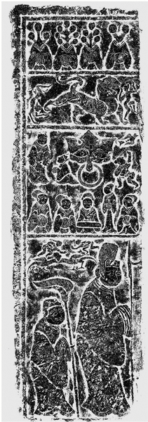 濟(jì)寧城南張墓門(mén)扉畫(huà)像