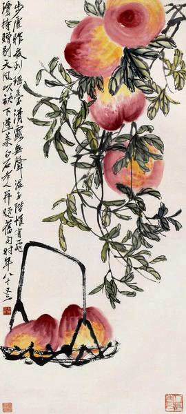 齊白石花鳥(niǎo)畫(huà)壽桃