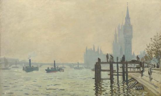 卡米耶·畢沙羅，《查令十字橋》（1890），藏于英國倫敦國家美術(shù)館