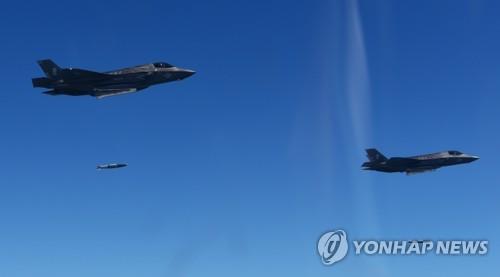 F-35B戰(zhàn)斗機(jī)。（圖片來源：韓聯(lián)社）