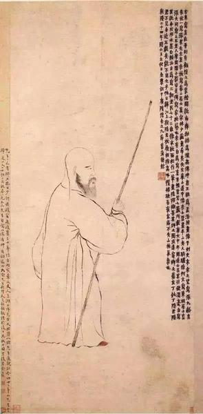 金農(nóng)《自畫像》，紙本墨筆，清代，北京故宮博物院藏