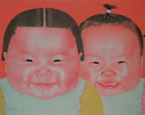 余陳《紅孩兒》2010年第四號 綜合材料120x150cm Red Child No.4, Mixed media, 120x150cm ,2010
