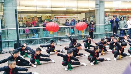 中國僑網(wǎng)武術(shù)表演現(xiàn)場。(加拿大《明報》/鄭綺霞 攝)