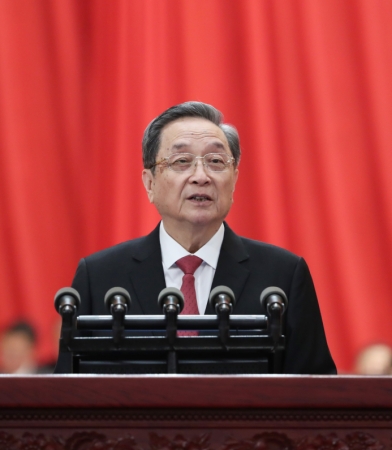 3月3日，中國人民政治協(xié)商會(huì)議第十三屆全國委員會(huì)第一次會(huì)議在北京人民大會(huì)堂開幕。這是十二屆全國政協(xié)主席俞正聲代表政協(xié)第十二屆全國委員會(huì)常務(wù)委員會(huì)，向大會(huì)報(bào)告過去五年的工作。