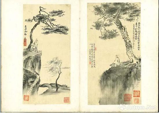 《松下聽(tīng)琴》與《遠(yuǎn)眺》
