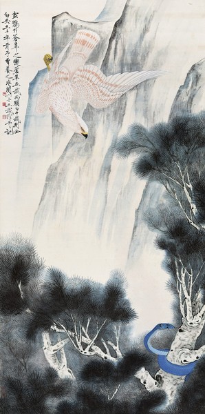 于非闇《鷹擊圖》