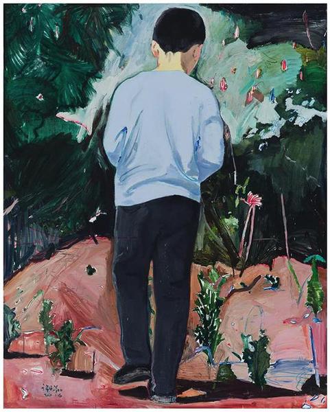 許宏翔，健健，200×160cm，布面油彩，2016