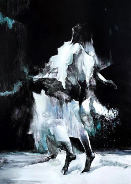 余潤德，模糊的光芒之五，140×100cm，布面丙烯，2014