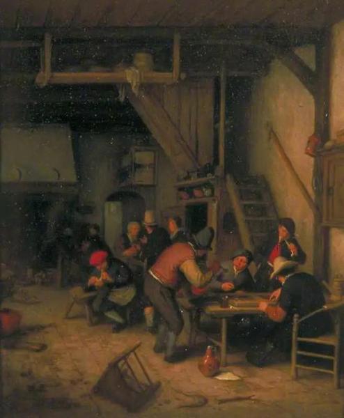 Tavern with Tric-Trac or Backgammon Players， 1669–1674