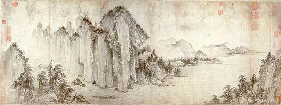 《赤壁圖》（金）武元直 縱50.8厘米，橫136.4厘米 紙本水墨 臺北故宮博物院