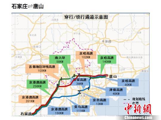 自2018年12月1日起，北京市行政區(qū)域內道路全天禁止國三排放標準柴油載貨汽車行駛。圖為繞行示意圖。北京交通部門供圖