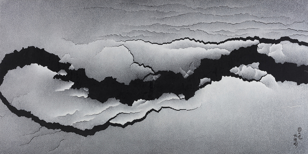 仇德樹(shù)，裂變 - 太和，122×244cm，宣紙、丙烯、畫(huà)布，2008