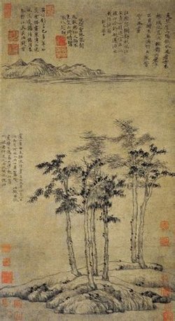 元代倪瓚《六君子圖》