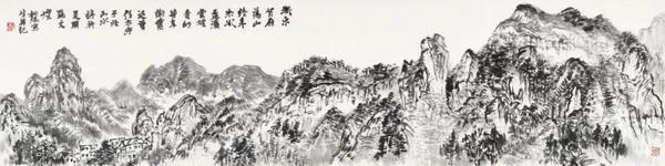 張桐瑀  水墨寫(xiě)生之二  紙本水墨  34×82cm