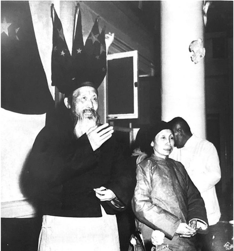 1951年3月31日晚，張瀾在中央人民政府祝壽會(huì)上致答謝詞。
