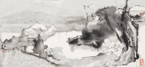 西泠印社寫生（國畫）33×65cm-2017年-孫春龍
