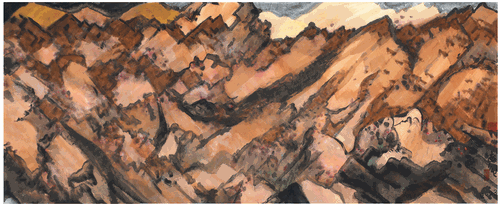 大荒山（國畫）247×101.5cm 2023年-劉巨德