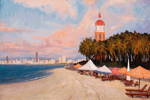 一座有天使的城市（油畫）80×120cm-2022年--王-銳