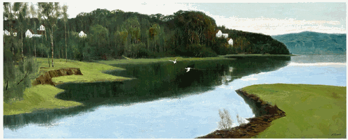 晨暉曉露（油畫）80×200cm-2021年--王-銳