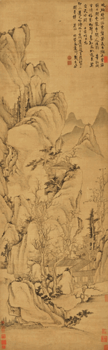 山谷回廊圖軸（國(guó)畫(huà)）165×51.5cm-（清）戴本孝--安徽博物院藏